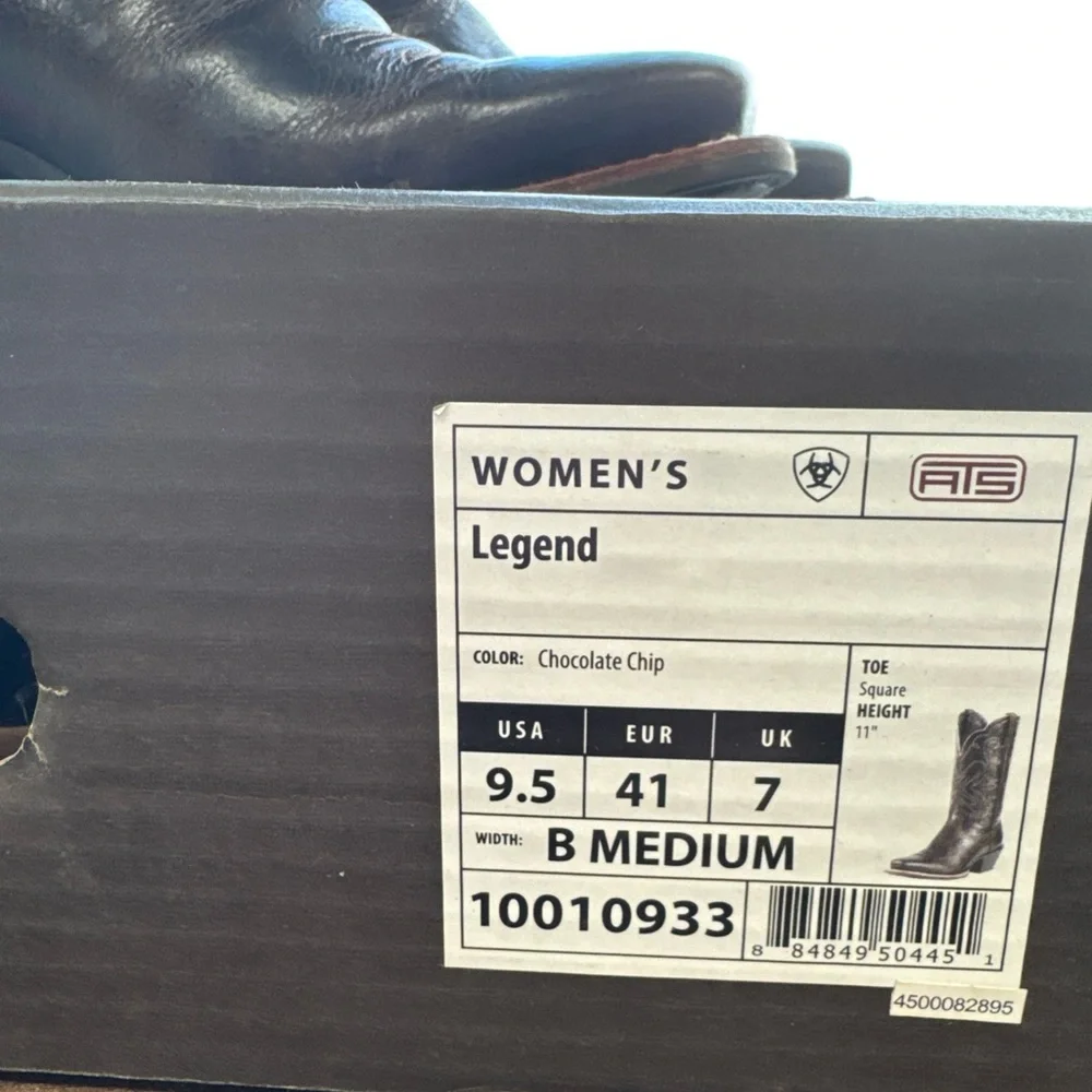 Ariat Women’s Chocolate Chip Embroidered Western Boots size 9.5 like new - Picture 7 of 8